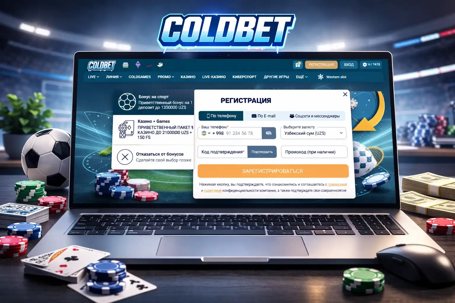 Coldbet регистрация