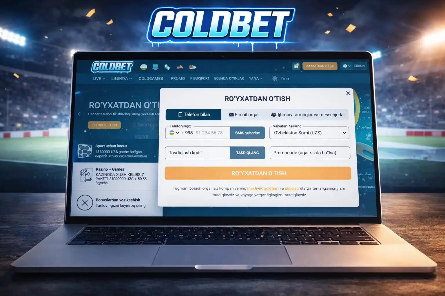 Coldbet registration